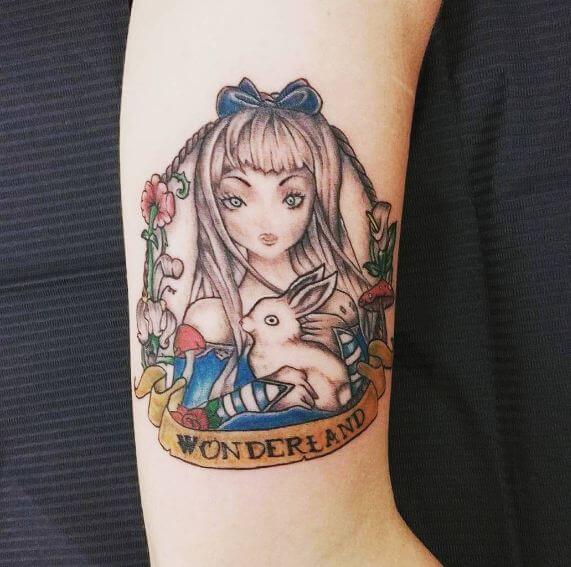 Simple Alice In Wonderland Tattoos