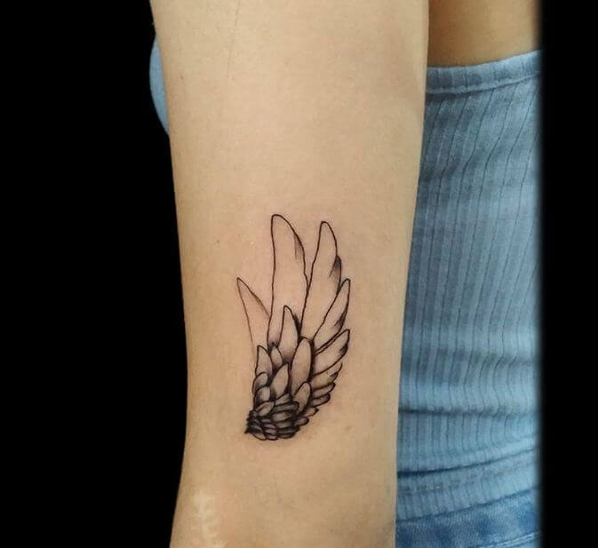 Single Angel Wing Tattoo