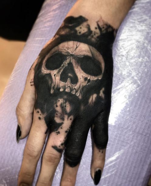 Skull Hand Tattoos