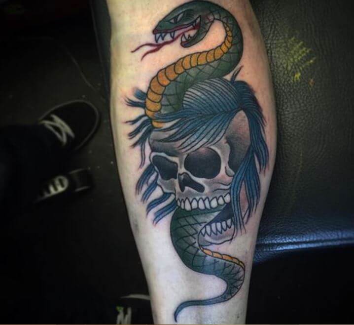 Skull Snake Tattoo