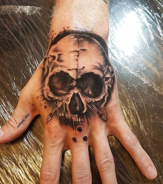 Skull Tattoos On Hand