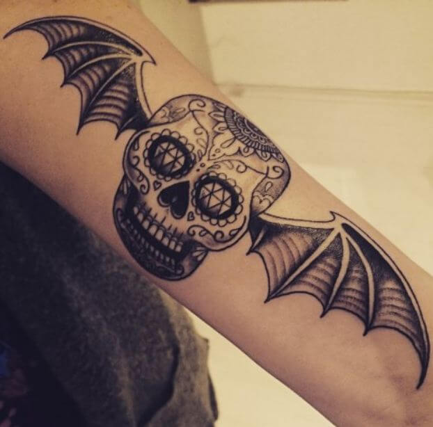 Skull With Wings Tattoo