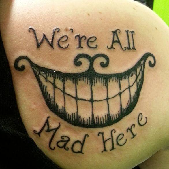 Smile Mad Hatter Alice In Wonderland Tattoos