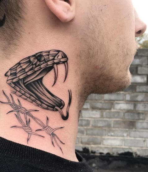 snake head tattoo flash