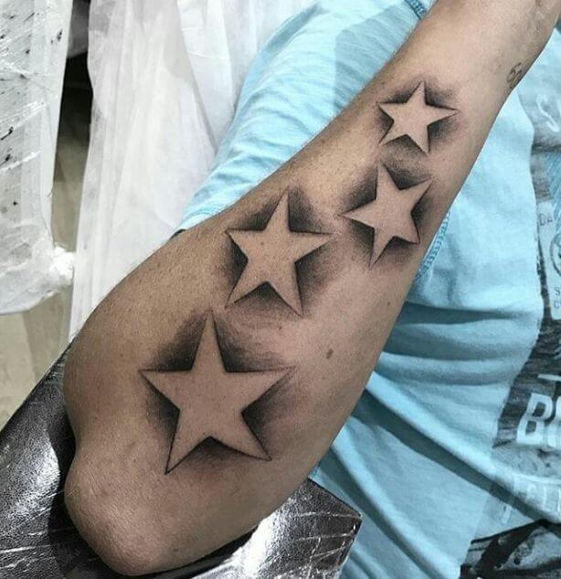 50+ Best Star Tattoos For Men (2023) Nautical, Shooting Designs