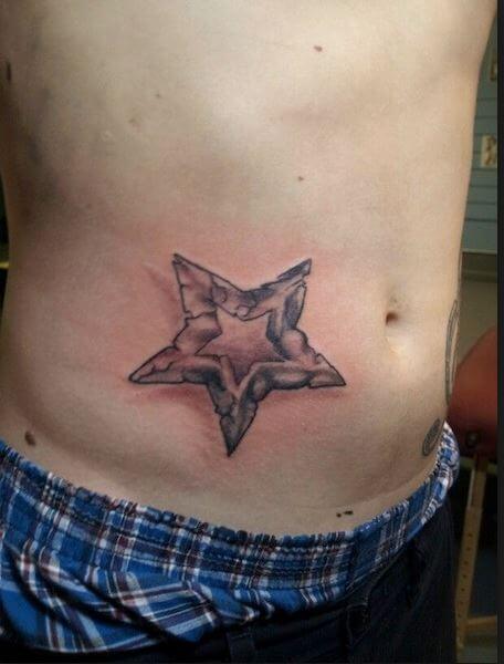 Star Tattoos On Stomach