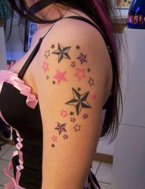 Stars Tattoos On Arm