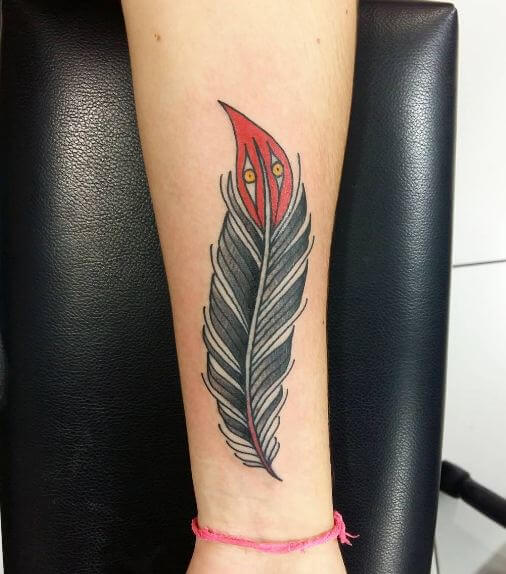 Traditional Feather Tattoos