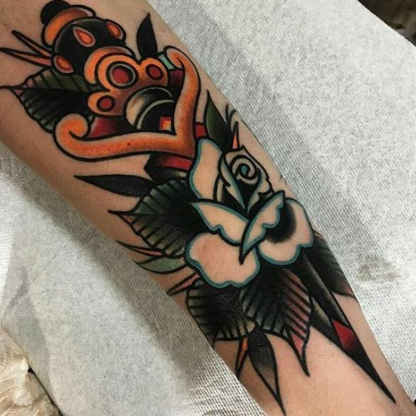 Traditional Flower Tattoos