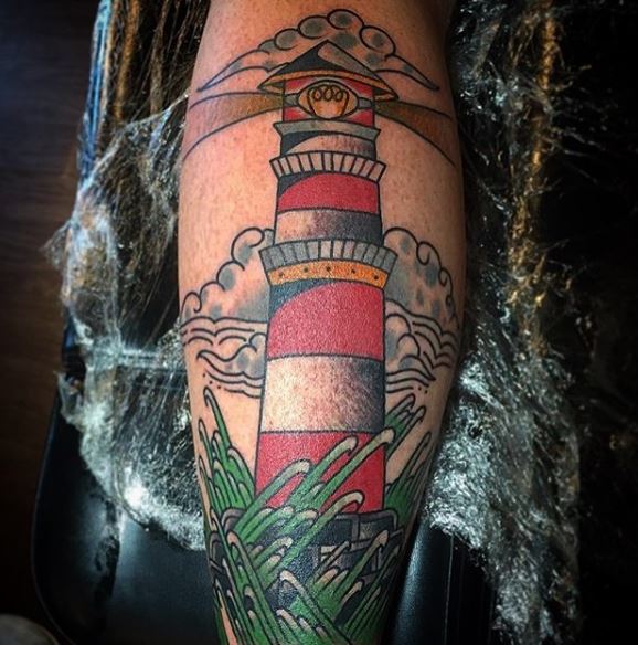 Traditional Lighthouse Tattoos