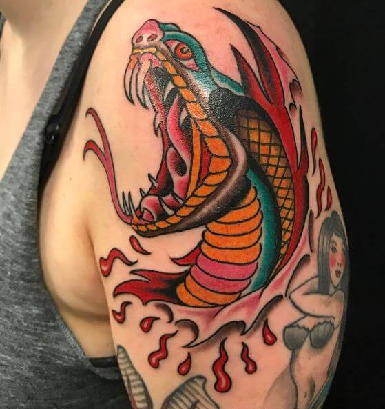 Traditional Snake Tattoos