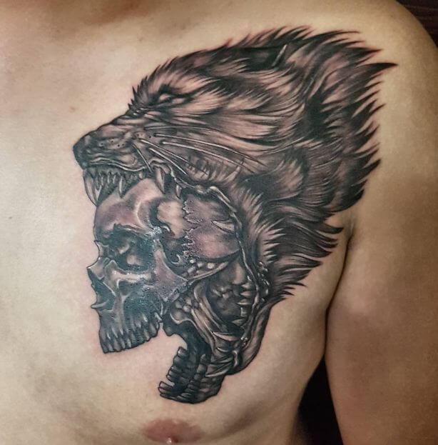 Wolf Skull Tattoo (1)