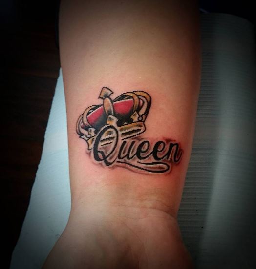 3D Queen Crwon Tattoos Design And Ideas
