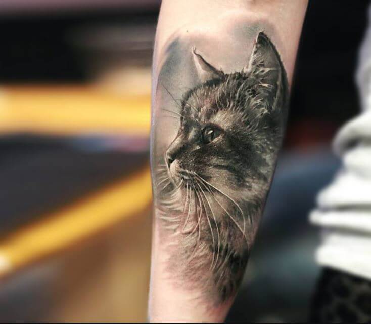3d Cat Tattoos