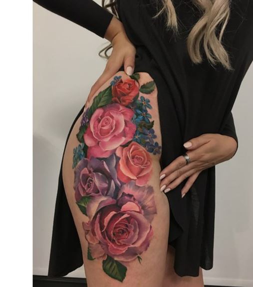 3d Flower Tattoos