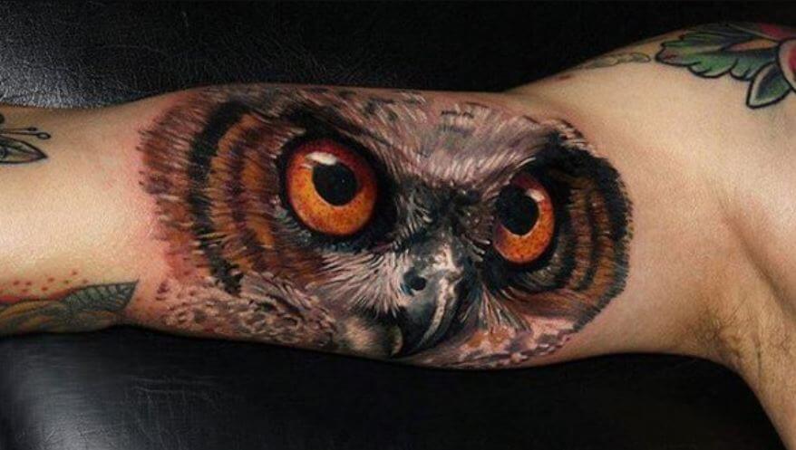 3d Owl Tattoos