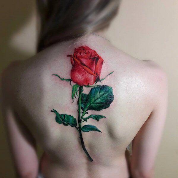 3d Rose Tattoos