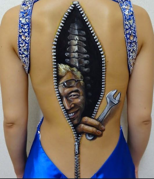 3d Spine Tattoos For Girls Back
