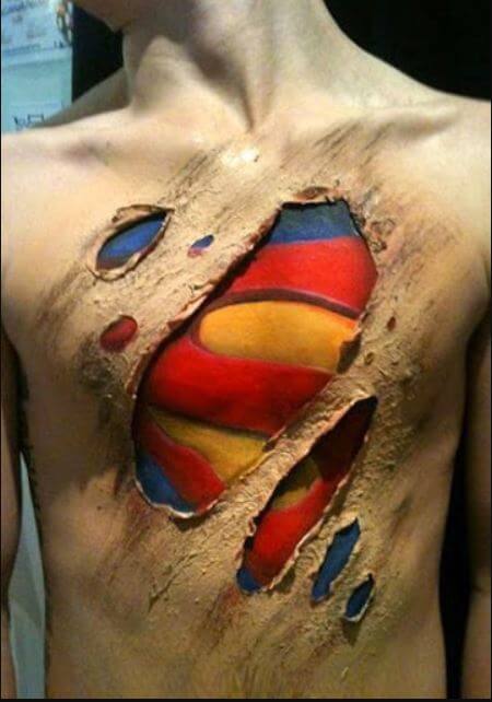 3d Superman Tattoos