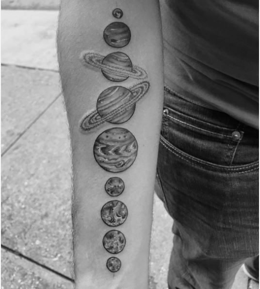 All Planets Tattoos Design On Hands