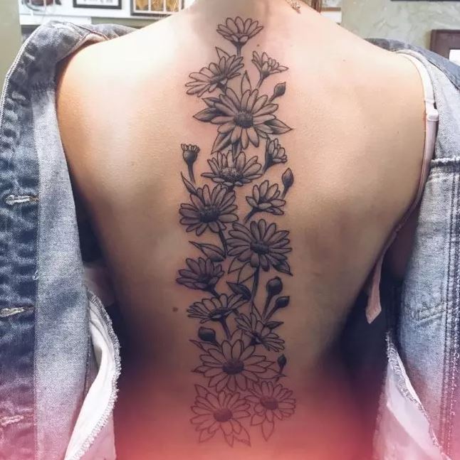 Amazing Spine Tattoos Design For Girls
