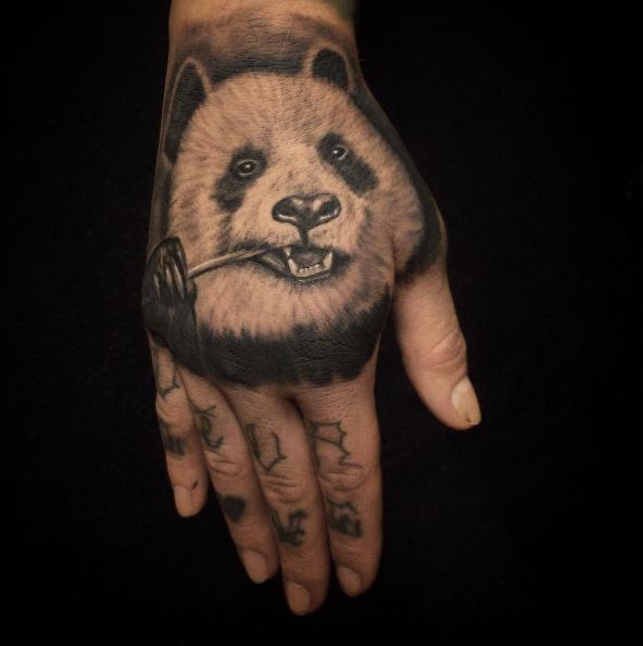 Black And White Color Panda Tattoos Design And Ideas