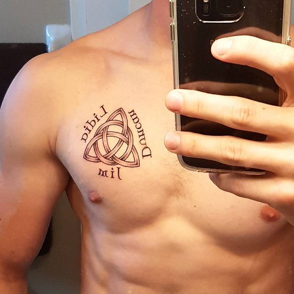 Celtic Tattoo On Chest
