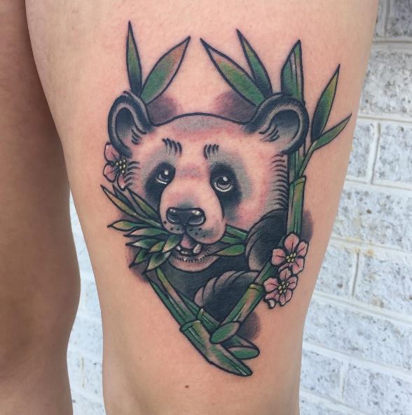Colored Panda Tattoos Design And Ideas