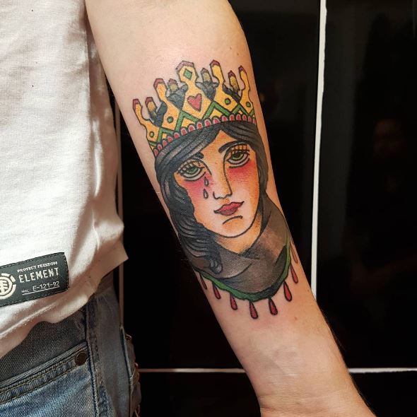 Colorful Queen Tattoos Design And Ideas For Women