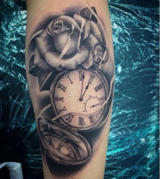 Cool Pocket Watch Tattoos Design And Ideas