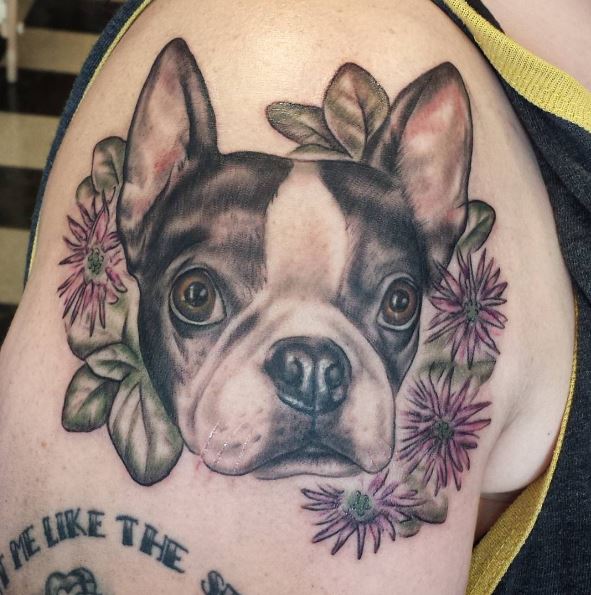 Dog Tattoo Sleeve Design