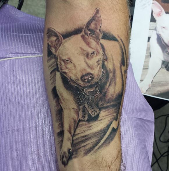Dog Tattoos Design On Forearm