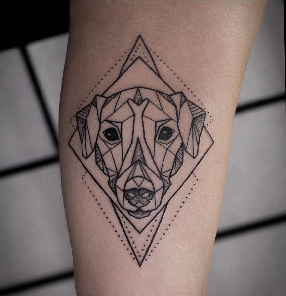 Dot Line Dog Tattoos Design And Ideas