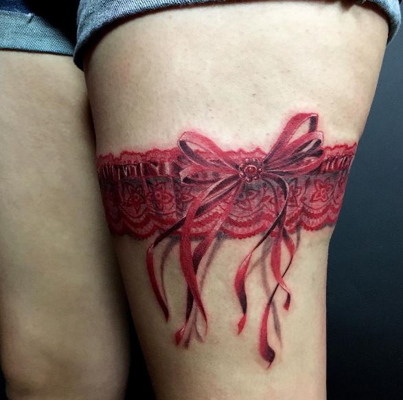 Garter Lace Tattoos Design And Ideas