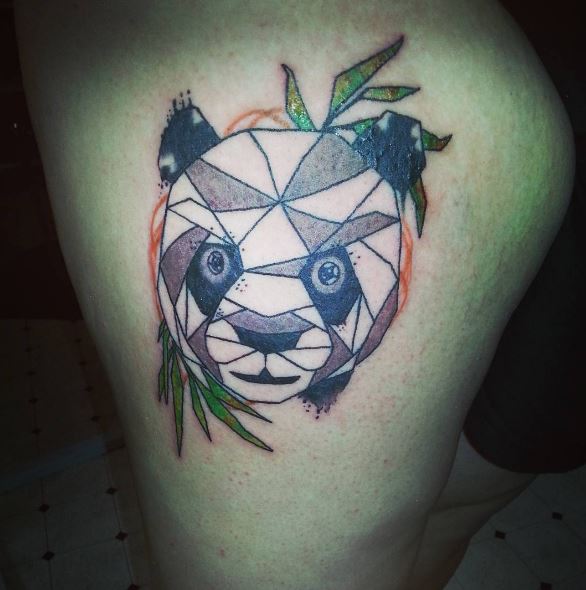Geometric Panda Tattoos Design