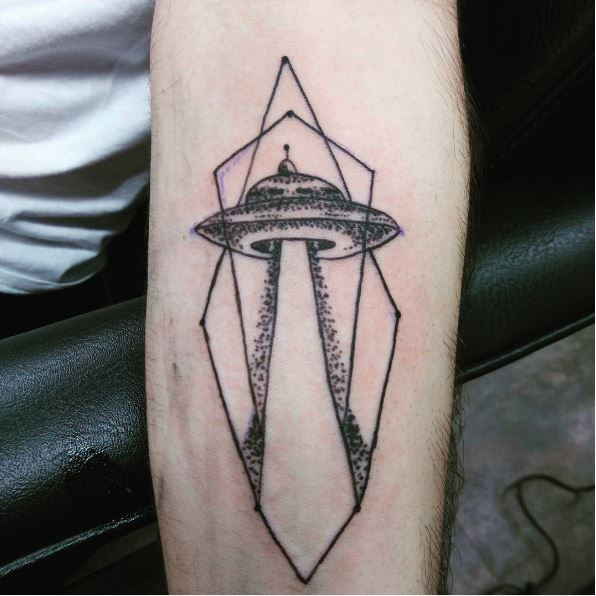 Geometric UFO Tattoos Design And Ideas