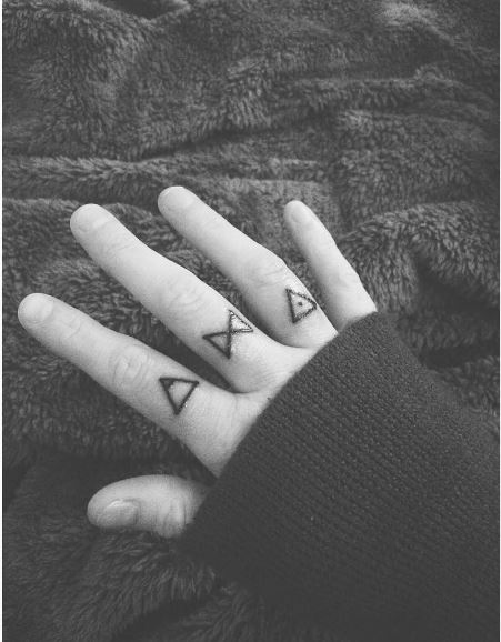 Glyph Tattoos Design On Fingers