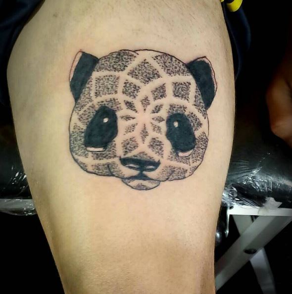 Graphical Panda Tattoos Design And Ideas