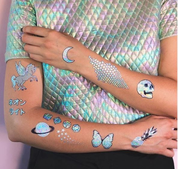 Holographic Planet Tattoos Design And Ideas