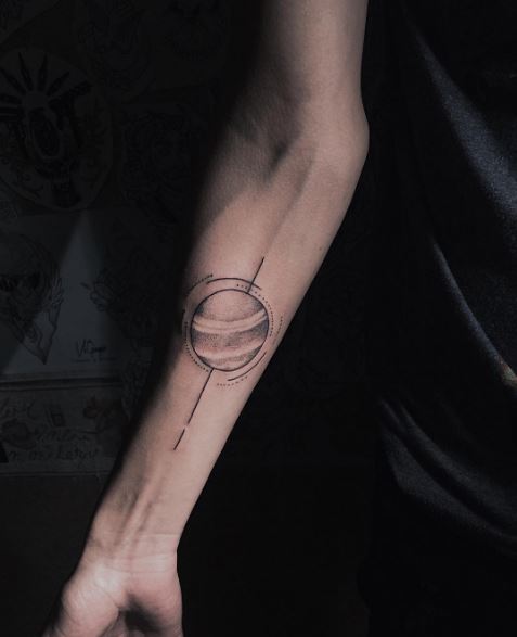Jupiter Planet Tattoos Design On Hands