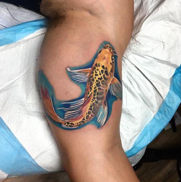 Koi Fish Tattoo On Arm 19