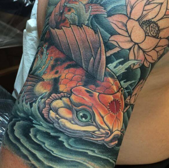 Koi Fish Tattoo On Arm 2