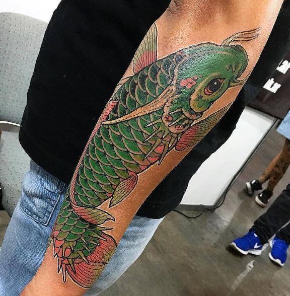 Koi Fish Tattoo On Arm 34