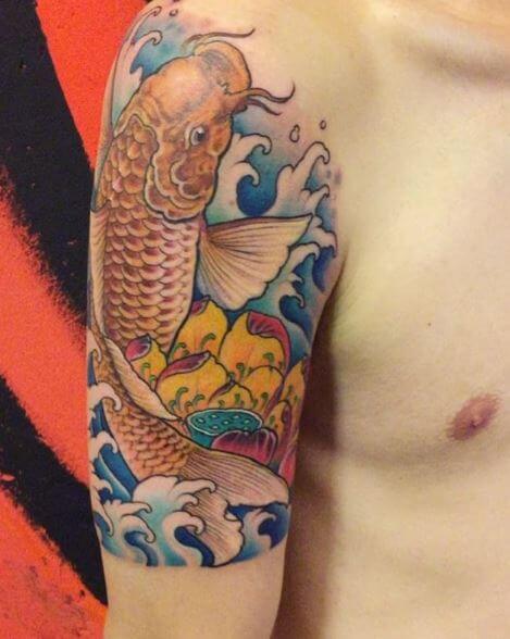 Koi Fish Tattoo On Arm 4
