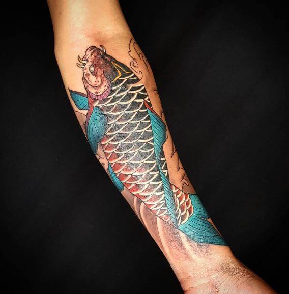 Koi Fish Tattoo On Arm 41