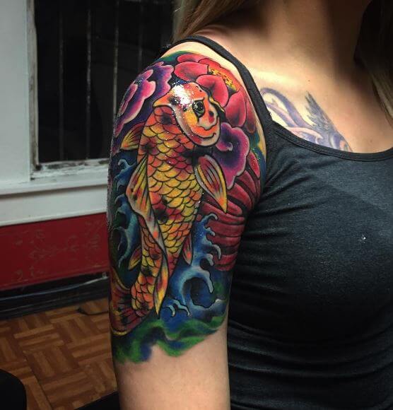 Koi Fish Tattoo On Arm 42