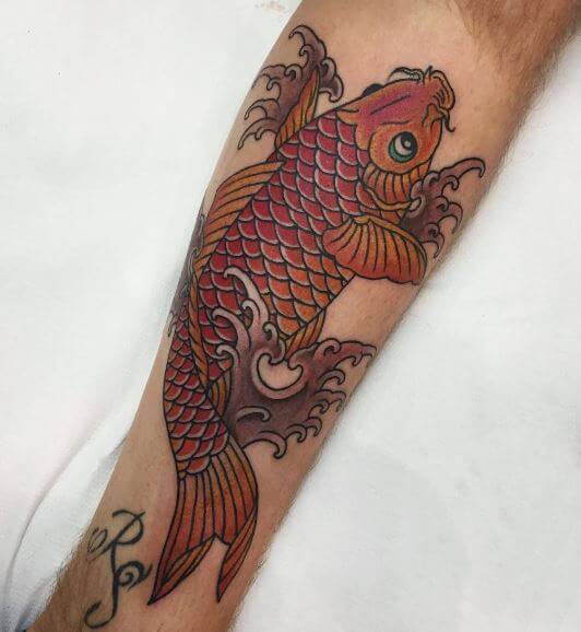 Koi Fish Tattoo On Arm 43