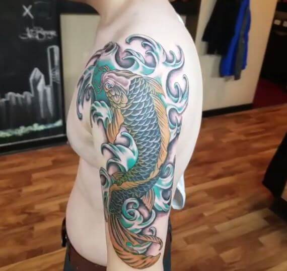 Koi Fish Tattoo On Arm 44