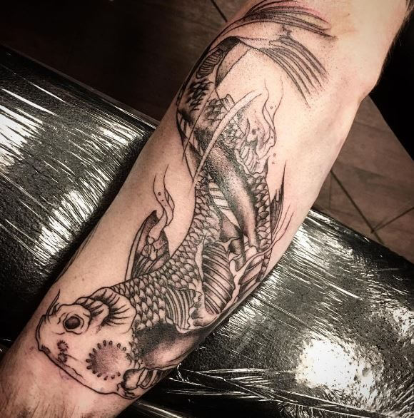 Koi Fish Tattoo On Arm 7