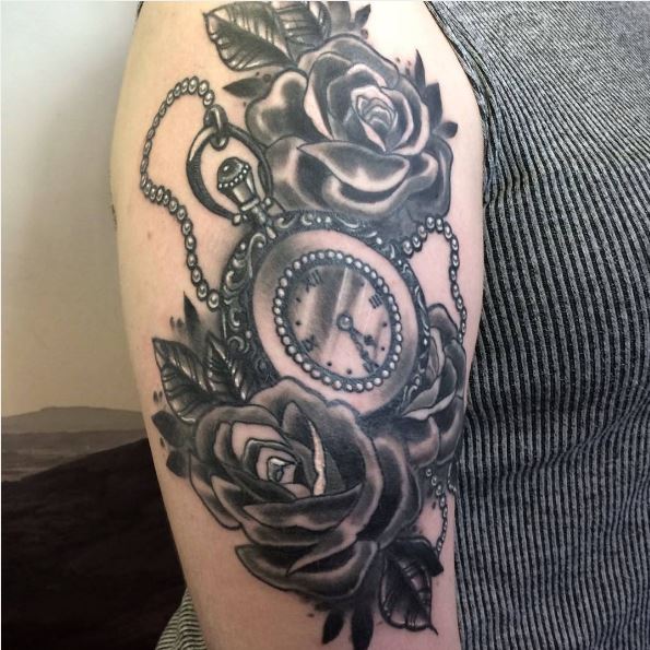 Lines Pocket Watch Tattoos Design And Ideas